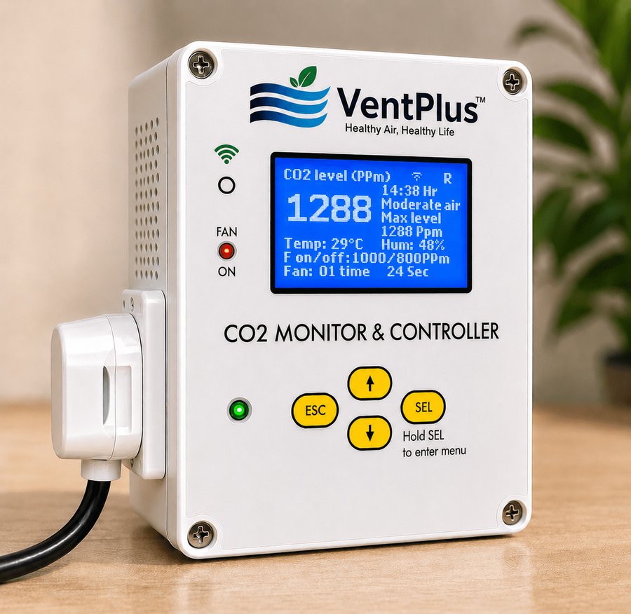 VentPlus CO₂ Monitor & Controller Main Unit